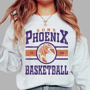 Phoenix Basketball Vintage Crewneck Sweatshirt, Suns Retro Shirt